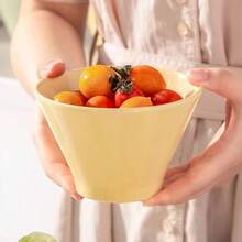 两只陶瓷沙拉碗，简约奶油色，可作饭碗/沙拉碗/面碗/甜点碗，易于收纳和清洁，适用于烤箱和微波炉，厨房和餐厅装饰，情人节、妇女节、复活节的理想礼物 - 彩色 - 查看 2