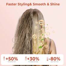UKLISS 32mm Curling Brush & Curling Iron, Hot Brush Can Straighten And Create Loose Curls, Dual Voltage Suitable For Travel And Quick Curling & Straightening (Black) - Black - View 6