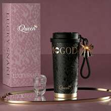 1个优质保温饮料杯，316不锈钢茶/咖啡杯，户外及车载使用，带吸管 - 彩色 - 查看 8