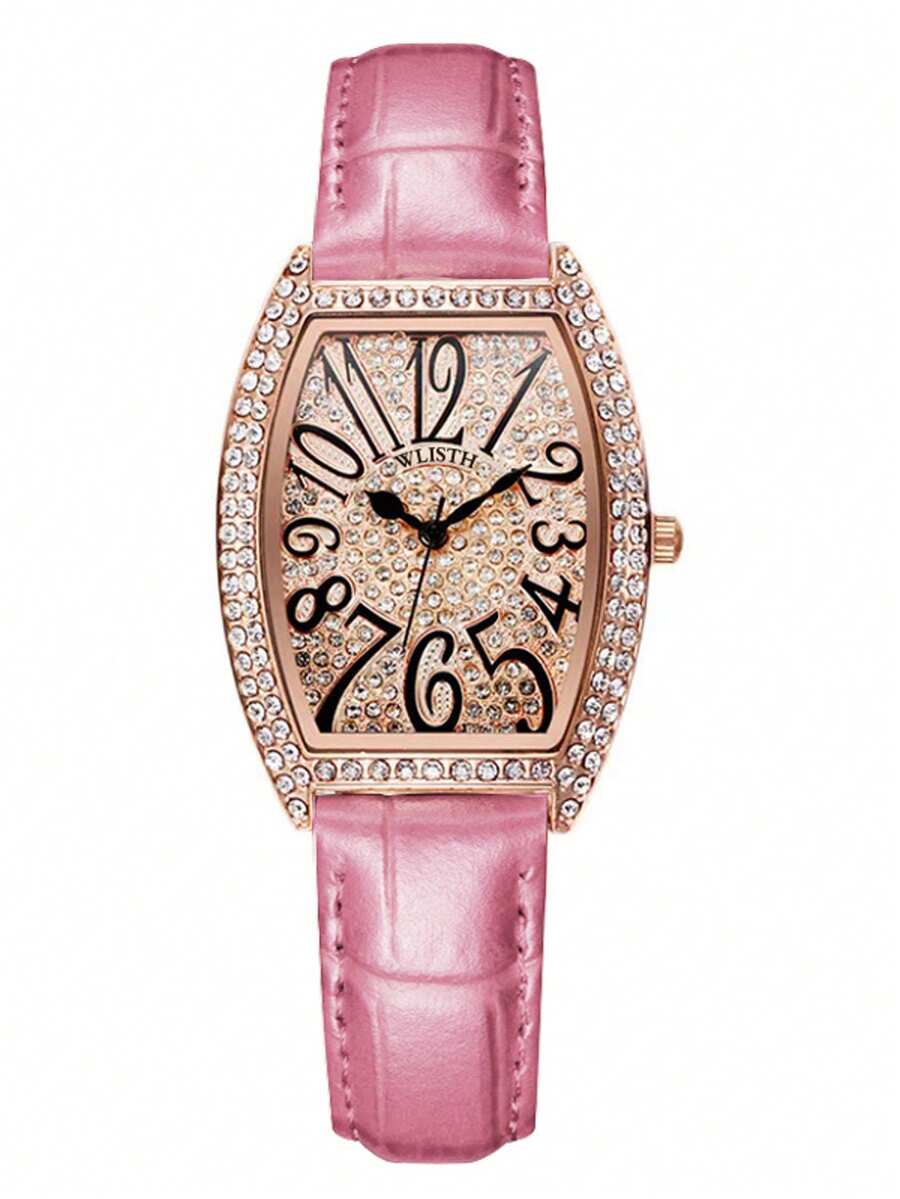 Relógio feminino WLISTH, à prova d'água, com mecanismo de quartzo e pulseira, estilo casual elegante.