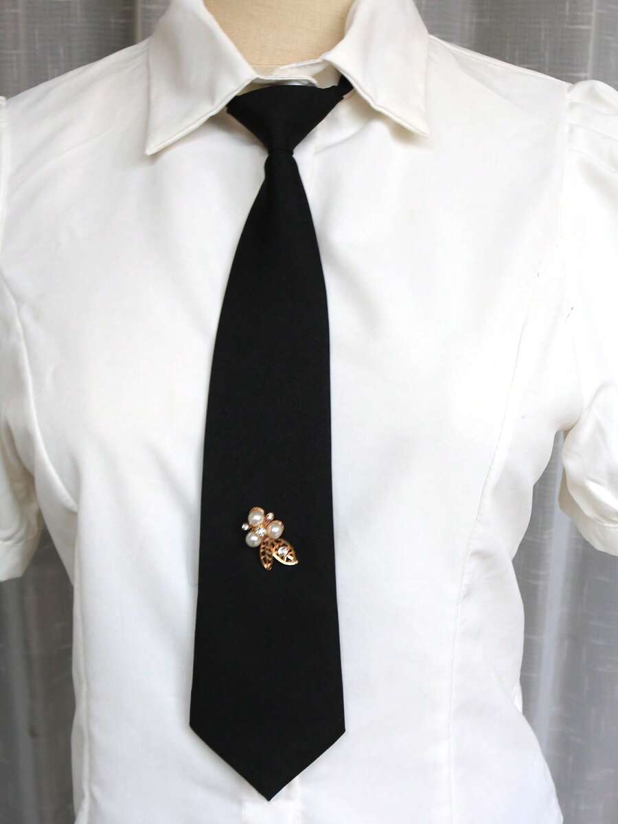 1pc Women's Studded Tie-Less Collar, Suitable For Casual, Street, Daily, Party, Gift - Multicolor - View 1