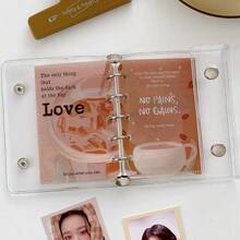 1个防水PP材质A8/M5迷你可替换内芯口袋收纳包，双面印花，可拆卸内芯，适用于笔记本，薄荷摩卡色，时尚设计 - 薄荷摩卡活頁袋 - 查看 7