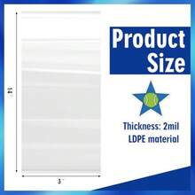 100 Pack Disposable Plastic Tennis Racquet Bags Bulk Clear Polythene Tennis Rackets Storage Cover Bag 14" x 33" for Standard Rackets Sport Team  Club Supply Equipment Protection - Transparente - Ver 3