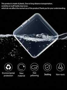 6/12pcs Mini Sticker Storage Boxes, Transparent Plastic Bead Storage Boxes, Suitable For Collecting Small Items, Beads, Jewelry, Business Cards, Game Accessories, Crafts, School Supplies, Ideal For Back To School, Christmas, Halloween And More Occasions - Trong suốt - Xem 6