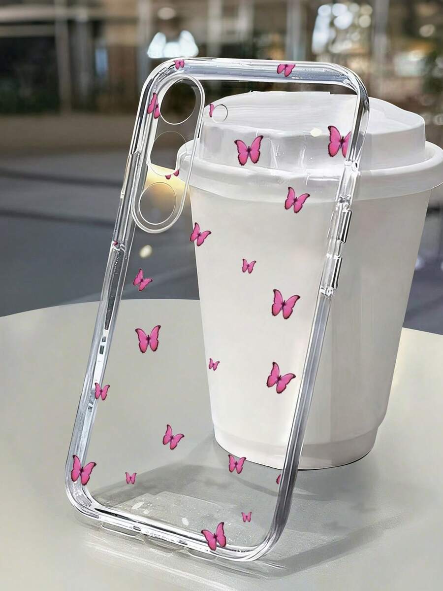 Butterfly Painting Shockproof Transparent Phone Case Compatible With IPhone 17pro/17Air /17/17promax16/11/16pro/16plus/16promax/16e/15Promax/13/14/12/XS/XR/7G/8P, Galaxy S25/S25PLUS/S25 Ultra/A16/A36/A26/A56/A50/A12/A32/A52/A72/A51/A21S/A13/A14/S24/S24PLUS/S24Ultra,S22/A52/A53/A54/A55S23/, 11/12Pro/12/12X/13Pro/14Pro/15Pro/, Redmi 10/9/Note9/12c/Note11pro/Note8Pro - Multicolor - View 1