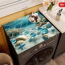 1pc Underwater Creature Pattern, Warm Family Atmosphere, Diatomite, Non-Slip, Suitable For Washing Machine Cover Pad, Dryer Cover Pad, Coffee Machine Pad, Kitchen Countertop Pad. Multi-Purpose Household Mat - 3-color Underwater Creature Pattern - View 5