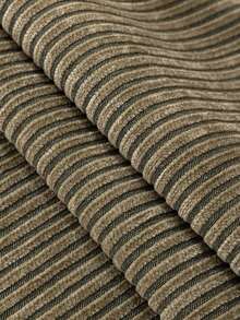 1pc Chenille Fashion Striped Solid Color Sofa Blanket, Classic Minimalist Style, Scratch-Resistant And Durable Pet-Friendly, Suitable For All Seasons To Protect Sofa In Bedroom, Living Room, Study, Office, Machine Washable - Green - View 4