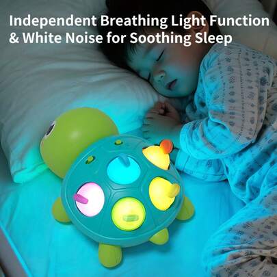 Quderbel Electric Baby Crawling Guidance Toy, 6-12 Months Old Infant Crawling, Head Lifting Practice, Intelligent Sound & Light Early Education Machine, Pet Gift