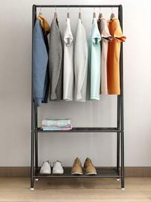 1 件多功能三角形铁质衣架和鞋架，便携式衣柜收纳架，宽度约 24 英寸，适用于客厅、玄关、卧室、书房、办公室、节日礼物、圣诞礼物 - 彩色 - 查看 17