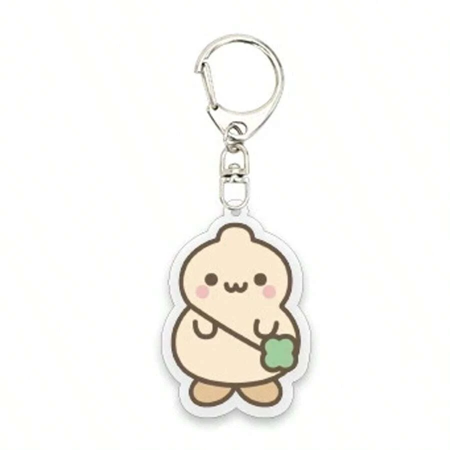 Hearts2Hearts 卡通毛绒亚克力 DIY 创意钥匙扣、包包挂饰、配饰、精致学生背包吊坠 - 彩色 - 查看 1