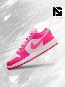 Nike Air Jordan 1 Low Valentine's Day (GS) - Women's Lifestyle Sneakers – Shoes For Woman-Vintage-Spring & Summer-Inspired Running Shoes, Shock-Absorbing Comfort, Gym To Streetwear Casual Wear-Easter Gift– 553560 661 - Pink Foam/Hyper Pink/Sail - 查看 1
