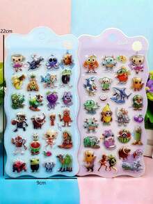 3D立体浮雕贴纸 - 糖果、海洋生物、冰淇淋、太空幽灵、水晶装饰贴纸（儿童版），非常适合手机壳、笔记本、工艺品、趣味贴纸、日记扩展页、3D立体浮雕贴纸和涂鸦贴纸。 - 彩色 - 查看 9