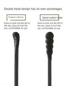100支双头软耳勺，耳垢清除棉签 - 温和去除黑头和清洁，独立包装卫生耳勺，双头设计，高品质包装，日本个人护理工具，时尚容器，舒适握感 - 雙頭 - 查看 5