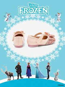 Disney 1 Pair Licensed Princess Shoes, Suitable For Daily And Holiday Outdoor Wear, Comfortable, Non-Slip, Breathable (Children Flat Shoes, Girls Shoes, Princess Shoes, Queen Shoes) - Baby Pink - View 3