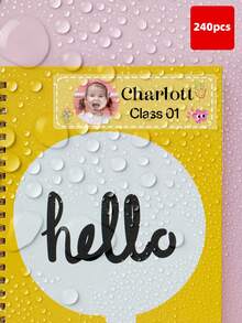 1/30/60/180/240pcs Personalized Photo & Name Stickers, Back To School Labels With Photo And Text, Transparent Waterproof PVC Self-Adhesive Labels, Suitable For Backpacks, Water Bottles, Lunch Boxes, Notebooks, Pencils, Personalized Gifts, Daycare - Multicolor - View 13