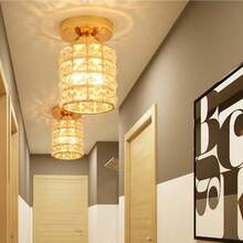 1 pieza Lámpara de techo de cristal mini, accesorio de iluminación de techo moderno y minimalista para pasillo, entrada y vestíbulo, cristal de lujo, bombilla no incluida - Varios - Ver 6