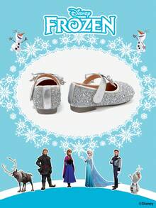 Disney 1 Pair Licensed Princess Shoes, Suitable For Daily And Holiday Outdoor Wear, Comfortable, Non-Slip, Breathable (Children Flat Shoes, Girls Shoes, Princess Shoes, Queen Shoes) - Silver - View 3
