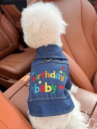 1pc Pet Clothes, European & American Style, Suitable For Small Dogs & Puppies, Stylish, Cute, Comfortable, Birthday Gift