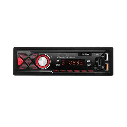 Estéreo de Auto Estéreo Coche Reproductor Mp3 Radio Con Fm Bluetooth5.0 Aux 2USB Estereo Auto 4 Modos De Reproducción De Música RCA, Lector de tarjeta SD