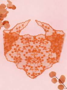 1 chiếc khăn tam giác thời trang nữ, kiểu dáng thường ngày, họa tiết hoa mai ren rỗng, màu trơn, thoải mái và đa năng, phù hợp cho mặc hàng ngày, dự tiệc, hẹn hò, làm quà tặng cho nữ, phụ kiện. - A - Xem 10