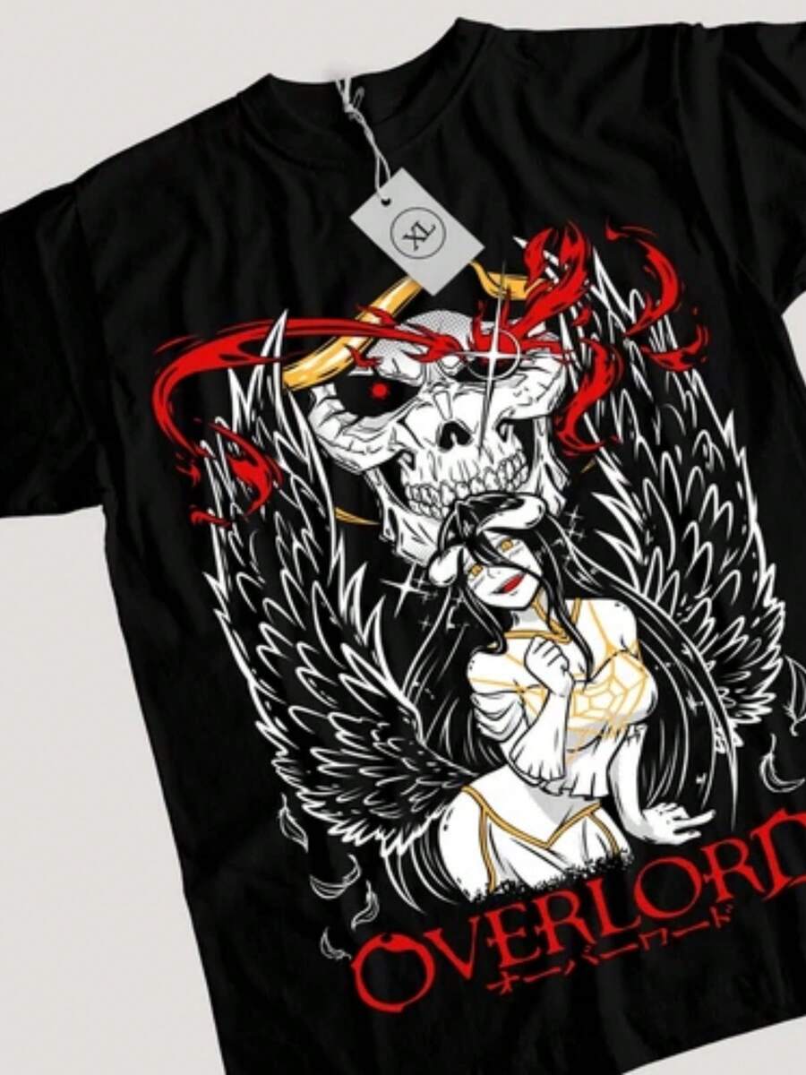 Overlord Ainz-Shirt Ooal Gown Albedo Overlord Anime Manga Gifts Shirt All Size - 黑色 - 查看 1