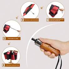 54 inch Golf Umbrella Collapsible - Large Portable Travel Umbrella Compact Auto Open Close Heavy Duty Windproof Vented Umbrella - 01.BaWh - Ver 4