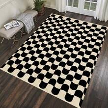 Thảm trải sàn họa tiết hình học, thảm trong nhà cho phòng khách, phòng ngủ - Thảm trang trí tối giản - (3) - Xem 2