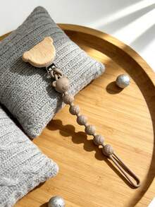 Personalized Silicone Pacifier Clip With Teddy Bear Design, Anti-Lost Chain, Ideal Gift For Baby Christening - Multicolor - View 9