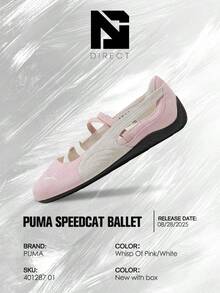 Puma Speedcat Ballet Black Mauve Mist (Women's)– Women's Lifestyle Sneakers – Shoes For Woman-Vintage-Spring & Summer-Inspired Running Shoes, Shock-Absorbing Comfort, Gym To Streetwear Casual Wear-Mother's Day Gifts-Father's Day Gift–401287 02 - Whisp Of Pink/White - View 6