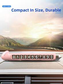 1pc Car Temporary Parking Sign With Flashlight, High Temperature Resistant, Alloy Tip, 2-In-1 Emergency Escape Tool Including Window Breaker And Seatbelt Cutter, Suitable For Temporary Parking And Other Emergency Situations - A - View 6