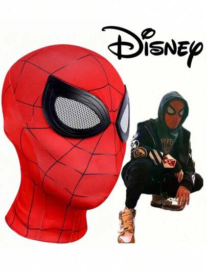 1pc Official Licensed Spider Head Mask, Cute & Funny Adult Cosplay Headgear, Durable Polyester Material, Perfect For Halloween, Role-Playing, Valentine's Day, Christmas, Suitable For Men