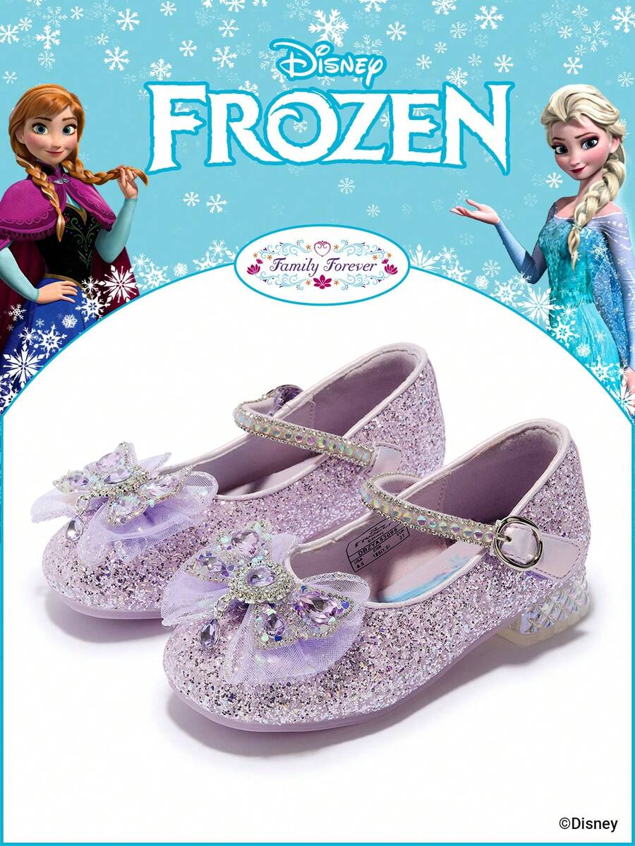Disney 1双正版授权公主鞋，适合日常及假日户外穿着，舒适防滑，透气（儿童平底鞋，女童鞋，公主鞋，女王鞋） - 淡紫色 - 查看 1