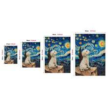 1幅无框马尔济斯犬品种墙面艺术海报 - 马尔济斯幼犬图案，客厅装饰，送给马尔济斯犬爱好者的礼物 - D - 查看 5