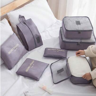 7 حقائب منظم للملابس، حقائب تعبئة أمتعة ذات سعة كبيرة، أكياس تخزين ملابس محمولة للاستخدام اليومي والسفر