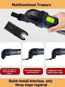 34mm (1-3/8) Oscillating Multi-Tool Blades High Carbon Steel Quick Release Universal Shank Saw Blades For Multi-Purpose Cutting - One Size Fits All - View 2