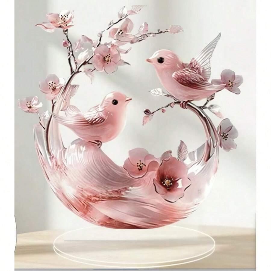 Đồ trang trí để bàn 2D bằng acrylic lãng mạn cho Ngày Valentine, vật trang trí tạo không khí lễ hội, quà tặng thủ công.