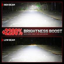HYNBYZJ 2个H4 H7 LED大灯 360W 350000LM LED Canbus汽车灯 H1 H11 9005 9006 HB3 HB4 9012 HIR2 9007 H13雾灯汽车灯 3铜管 12V - A - 查看 7