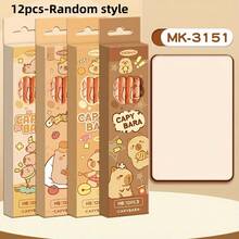 12pcs/Box Cartoon Pencils With Erasers, HB Pencils With Eraser Caps, Stationery Gift Box Essential - Pencil - View 11