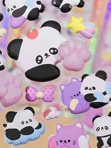 柔软可爱的造型贴纸，创意3D动物装饰贴纸，减压捏捏贴纸，非常适合贴在笔记本电脑、水瓶、记事本上，也是送给朋友、生日、节日和庆祝活动的绝佳礼物。 - 貓熊 - 查看 6