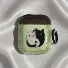 Cat-Themed Apple Wireless Earphone Protective Case, Compatible With Apple , Scratch-Resistant And Anti-Drop - Clear - View 10