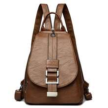2026 Multi-Functional Women Genuine Leather Backpack, Casual Backpack Suitable For Teenage Girls, Can Be Used As Schoolbag, Chest Bag, Travel Bag, Ladies Backpack - Brown - View 9