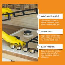 jakehoe 100克 + 赠送海绵 | 多用途不锈钢清洁膏 | 强力除锈剂和金属抛光剂 | 强效厨房去油剂，适用于烧焦的锅具、烤箱、水槽和瓷砖 - 固體 - 查看 6