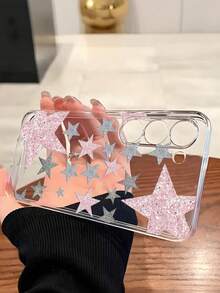 1个创意发光粉色星星软手机壳，兼容华为、荣耀、Galaxy等手机 - 無色 - 查看 3
