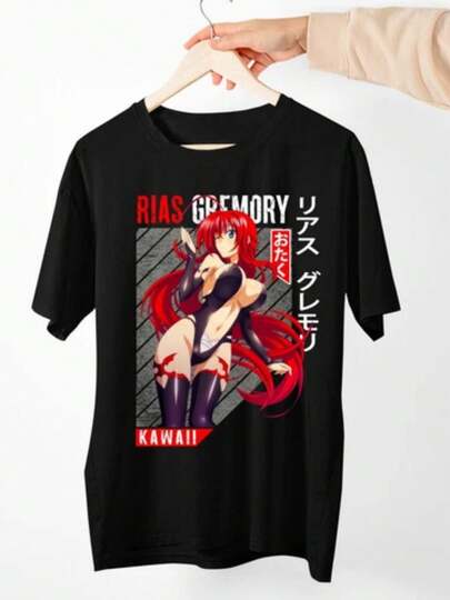 High School DxD Rias Gremory New Unisex-Shirt Aesthetic Waifu Anime Girl