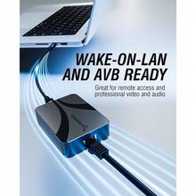 SABRENT - Adaptador USB 4 a 10 Gigabit Ethernet - Adaptador de red USB-C a 10GbE para USB4/Thunderbolt 3/4 carcasa de aluminio alimentado por camión compatible con redes multigig y Gigabit NT-P10G - Negro - Ver 7