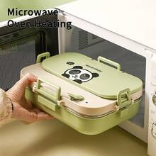 1pc 1500ml 4/5 Grids 304 Stainless Steel Lunch Box With Cute Capybara Pattern, Portable Large Capacity Bento Box With Tableware & Soup Bowl, Thermal Insulated Lunch Container, Leak-Proof Fruit Salad Food Storage Container, Dishwasher & Microwave Allowable, Suitable For Student And Adult Use In Home, School, Office, Outdoor Camping, Picnic, Travel, Back To School - Nhiều màu - Xem 7
