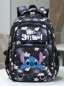 1 chiếc ba lô thêu bằng nylon màu hồng và tím, bền chắc, dùng hàng ngày với dây đeo vai có thể điều chỉnh, túi khóa kéo, thiết kế dễ thương, phù hợp cho học sinh và du lịch. - Hình vuông - Xem 6