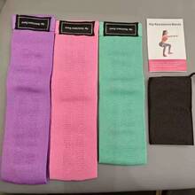 1条瑜伽健身阻力带，防滑臀部训练带，适用于臀部、腿部、瑜伽塑形、力量训练和腹部训练 - 彩色 - 查看 11