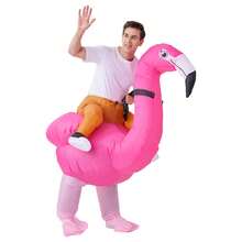 1pc Inflatable Flamingo Costume, Cosplay Outfit, Christmas Costume For Adults, Includes Fan (Batteries Not Included) - Flamingos - View 6
