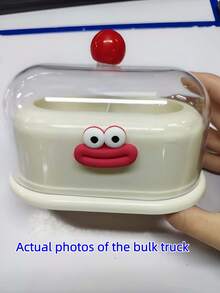 1 pieza Soporte creativo de palillos de dientes de dopamina, organizador de escritorio para el hogar, contenedor de almacenamiento de palillos de dientes/hisopos de algodón - Multicolor - Ver 9